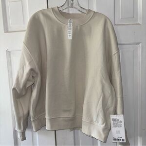 Lululemon Steady State Crewneck oversized sweatshirt ivory color sold out new XL